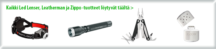 Leatherman ja Led Lenser tuotteet löytyvät täältä 